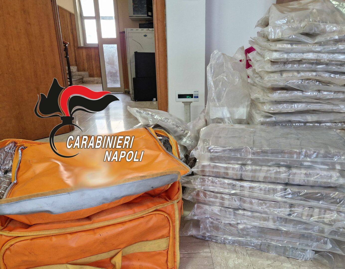 Sequestrati 190 chili di hashish, 2 rider della droga arrestati a Napoli Sequestrati 190 chili di hashish, 2 rider della droga arrestati a Napoli