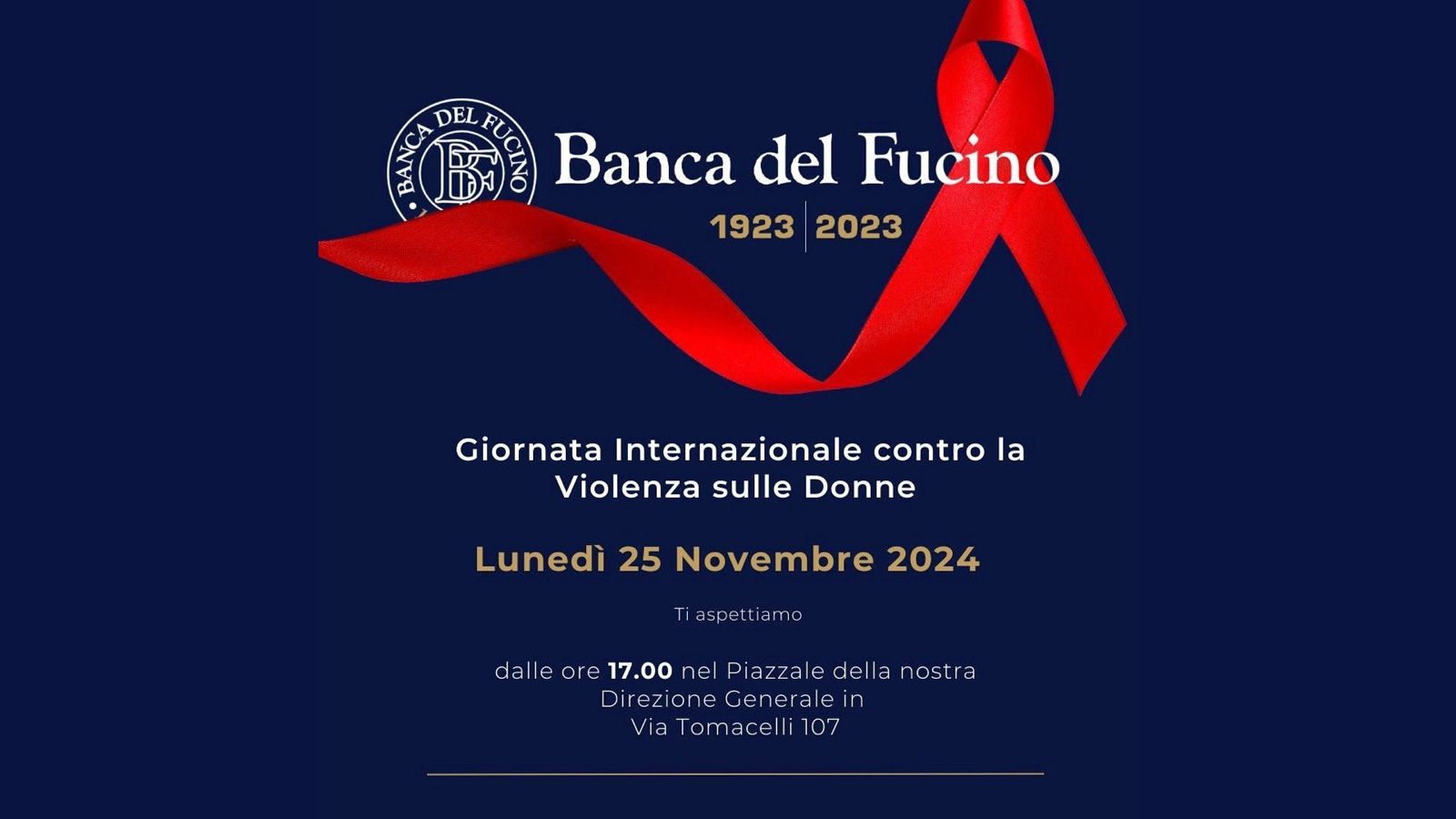Banca del Fucino, uno street event a Roma contro la violenza sulle donne Banca del Fucino, uno street event a Roma contro la violenza sulle donne