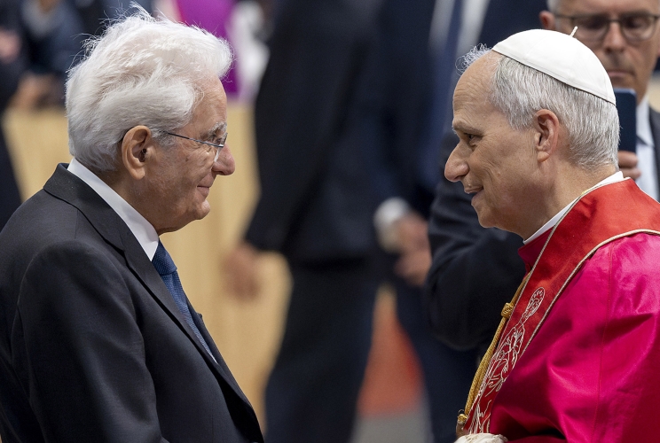Mattarella alla messa d’inizio pontificato di Papa Leone Mattarella alla messa d’inizio pontificato di Papa Leone